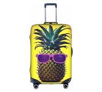 DJnni Retro Mermaid Travel Box Protective Cover,Suitcase Cover,Travel Luggage Cover,Suitcase Protector Fits 18-32 In, Psych Pineapple Quote, L