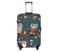 DJnni Retro Mermaid Travel Box Protective Cover,Suitcase Cover,Travel Luggage Cover,Suitcase Protector Fits 18-32 In, Owls On Tree Branches, XL