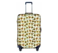 DJnni Santa Claus Christmas Travel Box Protective Cover,Suitcase Cover,Travel Luggage Cover,Suitcase Protector Fits 18-32 In, Romantic Sunflowers, M