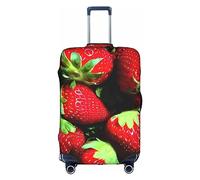 DJnni Santa Claus Christmas Travel Box Protective Cover,Suitcase Cover,Travel Luggage Cover,Suitcase Protector Fits 18-32 In, Strawberry Pattern, S