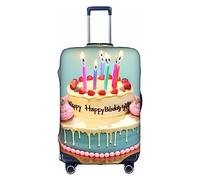DJnni Sharks Nautical Travel Box Protective Cover,Suitcase Cover,Travel Luggage Cover,Suitcase Protector Fits 18-32 In, Happy Birthday Big Cake, M