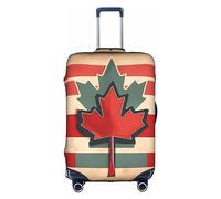 DJnni Sharks Nautical Travel Box Protective Cover,Suitcase Cover,Travel Luggage Cover,Suitcase Protector Fits 18-32 In, Retro Canada Flag Pattern, S