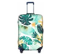 DJnni Sharks Nautical Travel Box Protective Cover,Suitcase Cover,Travel Luggage Cover,Suitcase Protector Fits 18-32 In, Beach Plantscape, XL