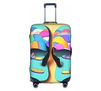 DJnni Sharks Nautical Travel Box Protective Cover,Suitcase Cover,Travel Luggage Cover,Suitcase Protector Fits 18-32 In, Funny Flip Flops Slippers Art Sandals, XL