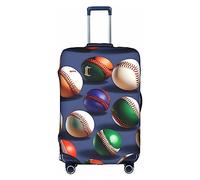 DJnni Sport Baseball Travel Box Protective Cover,Suitcase Cover,Travel Luggage Cover,Suitcase Protector Fits 18-32 In, Sport Baseball, L