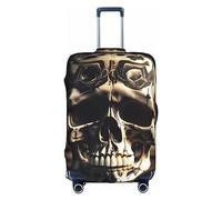 DJnni Sport Baseball Travel Box Protective Cover,Suitcase Cover,Travel Luggage Cover,Suitcase Protector Fits 18-32 In, Skull Rock Roll Skeleton Bone, M