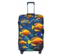 DJnni The Underwater World Tropical Fish Travel Box Protective Cover,Suitcase Cover,Travel Luggage Cover,Suitcase Protector Fits 18-32 In, The Underwater World Tropical Fish, S