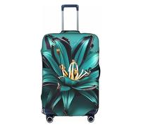 DJnni The Underwater World Tropical Fish Travel Box Protective Cover,Suitcase Cover,Travel Luggage Cover,Suitcase Protector Fits 18-32 In, Teal Lily, S