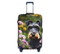 DJnni Wildlife Hunting Deer Bear Elk Travel Box Protective Cover,Suitcase Cover,Travel Luggage Cover,Suitcase Protector Fits 18-32 In, Schnauzer, M
