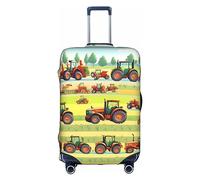 DJnni Wildlife Hunting Deer Bear Elk Travel Box Protective Cover,Suitcase Cover,Travel Luggage Cover,Suitcase Protector Fits 18-32 In, Tractor Farming, S