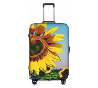 DJnni Wildlife Hunting Deer Bear Elk Travel Box Protective Cover,Suitcase Cover,Travel Luggage Cover,Suitcase Protector Fits 18-32 In, Sunflowers Flowers, XL