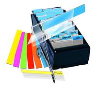 Djois, 10502 - Adhesive Tabs, 3L Size Adjustable, Permanent, 10 x 150 mm, Assorted, Pack of 5, Tabs, Ultra Durable Polyester, Can be Cut to Size, Practical Document Organisation