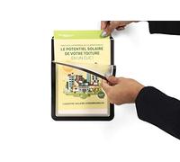 Djois, 194977 - Magneto A5 Adhesive Frame Pouch, Black, 2 pcs | Repositionable adhesive · Magnetic closure 3 sides · Quick change Instructions, Photos, Schedules
