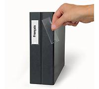 Djois Self-Adhesive Label Holders Polyproyplene 19 x 75 mm Transparent Pack of 16