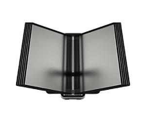 Djois Tarifold Display Panel System 10 Panels A4 Desk Standing Aluminium Alloy, PP (Polypropylene), Steel Black, Silver