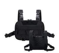 Djowyh Fishing Chest Bag - Large Volume Rainproof Fishing Bag for Men - Multifunctional Shoulder Bag for Outdoor Sports Running Hiking Camping Travel, black, see description, See description