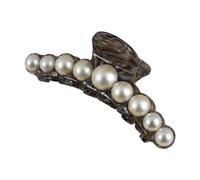 Djowyh Hair Clips with Pearls, Large Pearl Clips - Hair Clip Clips with Strong Holding Jaws, Pearl Claw Clip, Long Jaw Clips, Hair Clips, Non-Slip Strong Hold for Styling