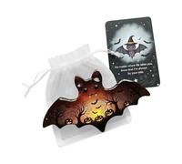 Djowyh Halloween Emotional Cards, Cute Halloween Pocket Cards with Motivational Greetings, Motivational Travel Companion for Adults and Children as a Gift Idea for Hajooween