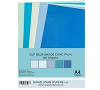 DJP 160GM Blue Shade Card Pack - 5 Colours, 50 Sheets - 10 Each Colour