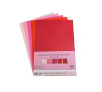 DJP 160GM Red & Pink Shade Tint Card Pack - 5 Colours, 50 Sheets - 10 Each Colour
