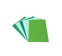 DJP 160gsm Green Shade Tint Card Pack. 6 Colours - 60 Sheets - 10 Each Colour