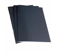 DJP 3 Pack A4 Soft Stapled Black Cover Starter Blank Sketchbook, White 120gsm Cartridge Paper Sketchbook