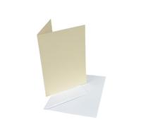 DJP 5x7 Ivory Cream Blank Pre-Creased Greeting Cards and White Envelopes. 240gsm Ivory Card and 100gsm White Envelopes. For Card Making, Invitations and Greeting Cards. Pack of 40