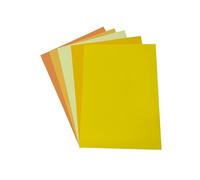 DJP 80gsm Yellow & Orange Shade Tint Paper Pack - 5 Colours, 100 Sheets - 20 Each Colour