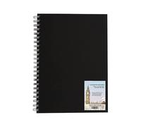 DJP A5 Sketch Book, 130gsm Cartridge Paper Hardback Wiro Bound Portrait Sketchbook for Drawing & Sketching - 40 Sheets/80 Pages