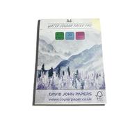 DJP Watercolour Paper A4 Pad. 20 Sheets Water Colour Paper 300gsm. Cold Pressed Texture, Watercolour Sketchbook for Painting, Drawing, Sketching and Mixed Media. Made in the UK