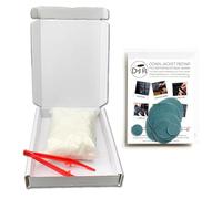 DJR 5g 100% Pure Goose Down (Humanely & Ethically Sourced) Bundled with Down Jacket Repair Patch Kit (7 Self-Adhesive, Tear-Resistant & Waterproof Patches) & Insertion Tweezers (Pigeon Grey)