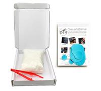 DJR 5g 100% Pure Goose Down (Humanely & Ethically Sourced) Bundled with Down Jacket Repair Patch Kit (7 Self-Adhesive, Tear-Resistant & Waterproof Patches) & Insertion Tweezers (Turquoise)