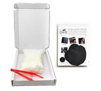 DJR 5g 100% Pure Goose Down (Humanely & Ethically Sourced) Bundled with Down Jacket Repair Patch Kit (7 Self-Adhesive, Tear-Resistant & Waterproof Patches) & Insertion Tweezers (Black)