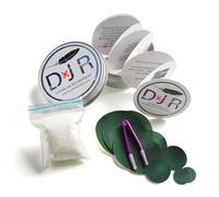 DJR COMPLETE DOWN JACKET REPAIR KIT - 10 Easy to Use, Pre-Cut, Self-Adhesive, Waterproof, Tear-Resistant Patches + 1g Pure Goose Down to Fix Holes in Down Jackets, Outdoor Gear (Bottle Green)