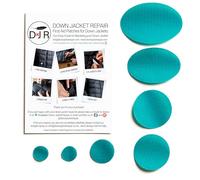 DJR Down Jacket Repair Patches: Easy to Use, Pre-Cut, Self-Adhesive, Waterproof Fabric, Tear-Resistant Rip-Stop Nylon Fabric Patches for Clothing, Down Jacket Patches, Outdoor Gear - SEA GREEN