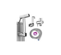 DJROLL Handheld Bidet Sprayer with Stainless Steel Hose - Leak-Proof, Easy Install (Wall or Toilet Tank), Feminine Wash, Diaper & Pet Cleaning