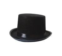 DJSKLDF Black Top Hat Magician Adults Unisex Headwear Hats Fedoras For Nightclub, Cosplay, Party(Large)