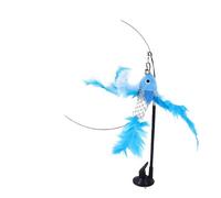 DJSKLDF Cat Wand Cat Toys Simulated Insects Interactive Sucker Feather With Bell Stick Toy For Kitten Playing Teaser Wand Supplies