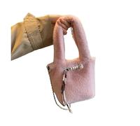 DJSKLDF Fluffy Tote Bag Autumn Pattern Plush Bag Versatile Chain Single Shoulder Crossbody Sweet Advanced Feeling Handbag for Daily Holiday(Pink)