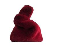 DJSKLDF Fluffy Tote Bag Winter Solid Color Underarm Bag Soft Plush Small Shoulder Women's Warm Fluffy Handbag for Daily Holiday(Color 8)