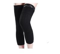 DJSKLDF Knee Warmer 2PCS Winter Warm Wool Leg Warmers Sleeves Thick Fleece Lined Knee Pads Brace Support Guard Protector Long Thermal Wraps(Non slip-Black,L)