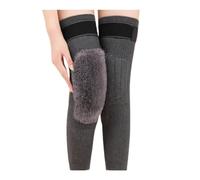 DJSKLDF Knee Warmer Wool Knee Pads Support Brace Winter Warm Thermal Warmers Sleeve Ski Cycling Running 2PCS(Gray Velvet-Gray,XXL for 80-105KG)