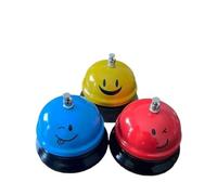 DJSKLDF Pet Training Bell Pet training bell, metal service, dog communication(Yellow(Left smiling face))