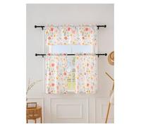 DJSKLDF Short Curtains Short Curtains 140 * 46CM (1PCS) 68 60CM 60 91CM (2pcs) Small Flower Series Kitchen Suitable For Kitchens(Polychrome-01,FIXED PLEAT_68X91CM)