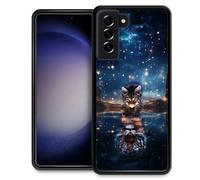 DJSOK Compatible with Samsung Galaxy S24 Case,Brave Cat Tiger Star for Girl Men Drop Protection Pattern with Soft TPU Bumper Case for Samsung Galaxy S24