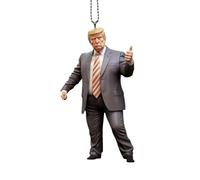 DJT Ornament Patriotic Christmas Tree Decoration 2D Acrylic Car Mirror DJT Pendant For Car President Re Decor,Funny