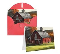 DJUETRUI Barn Greeting Cards Blank Note Cards With Envelopes Happy Birthday Cards Valentine's Day Cards For Graduation, Wedding 4 x 6 inches
