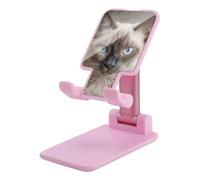 DJUETRUI Beautiful Siamese Cat Foldable Adjustable Cell Phone Stand
