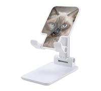 DJUETRUI Beautiful Siamese Cat Foldable Adjustable Cell Phone Stand