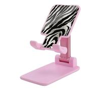 DJUETRUI Black and White Zebra Print Foldable Adjustable Cell Phone Stand